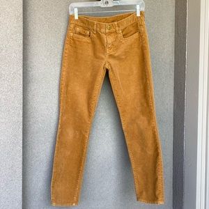 J.Crew Caramel Tan Cords Corduroys 27 Matchstick